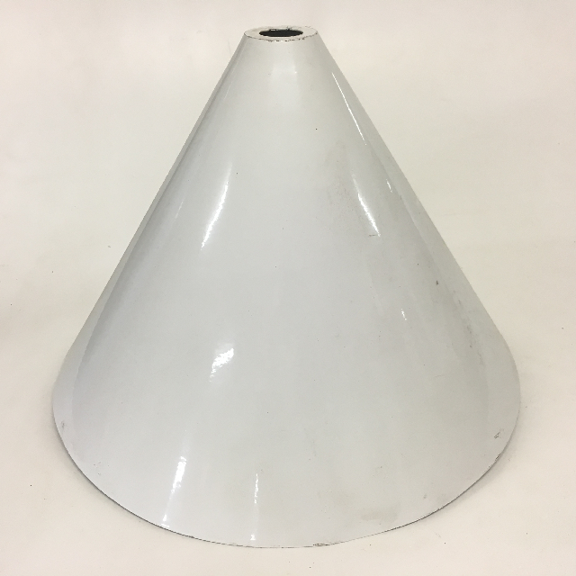 LAMPSHADE, Hanging Light - Chinaman Hat Style, White metal 39cm